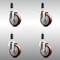 Service Caster 4 Inch 316SS Maroon Polyurethane Swivel 1 Inch Expanding Stem Caster Set SCC SCC-SS316EX20S414-PPUB-MRN-1-4 - alternate 4